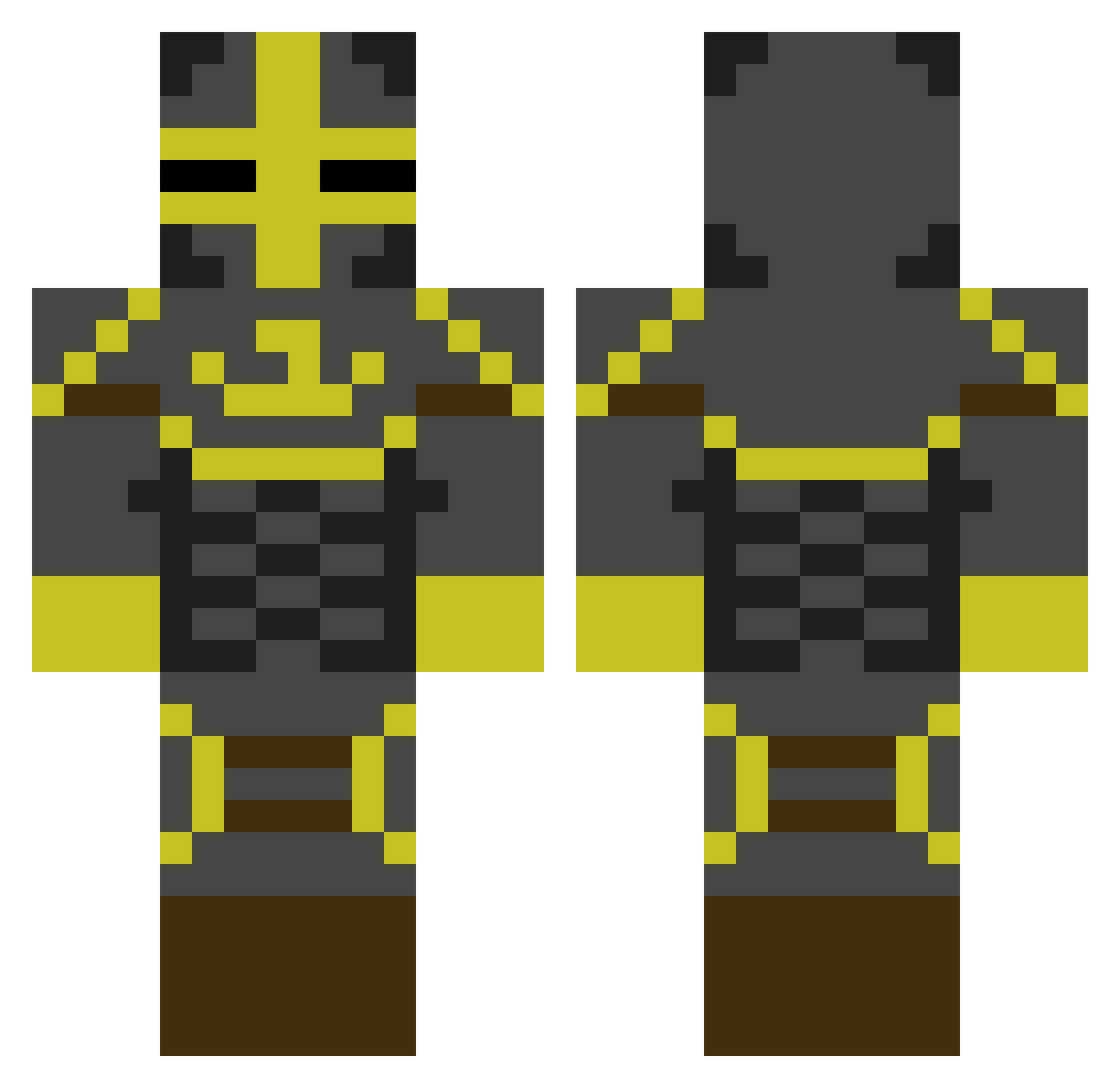 NalwynGamer Minecraft skin, front and back view