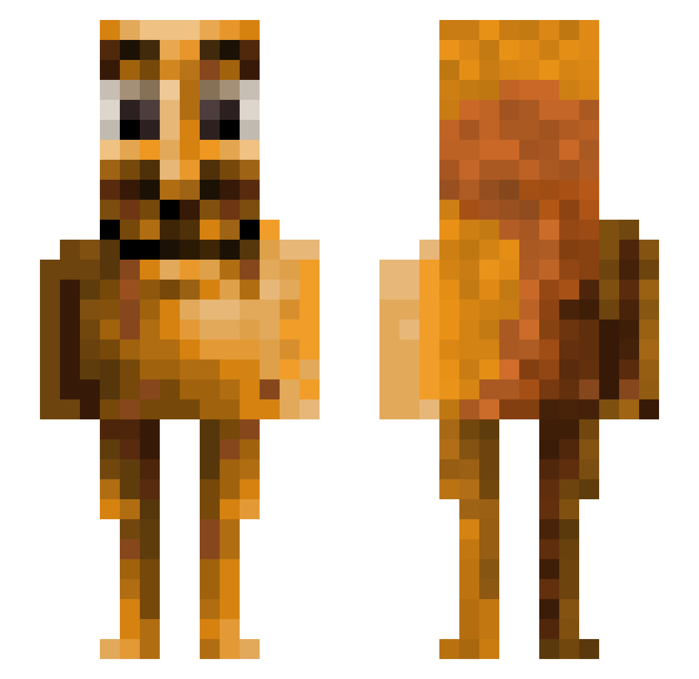 NoMunnies_ Minecraft skin, front and back view