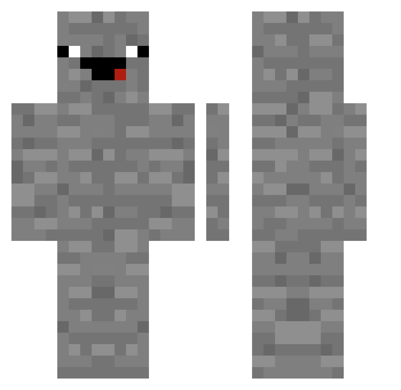 Tryhard_Mte Minecraft skin, front and back view