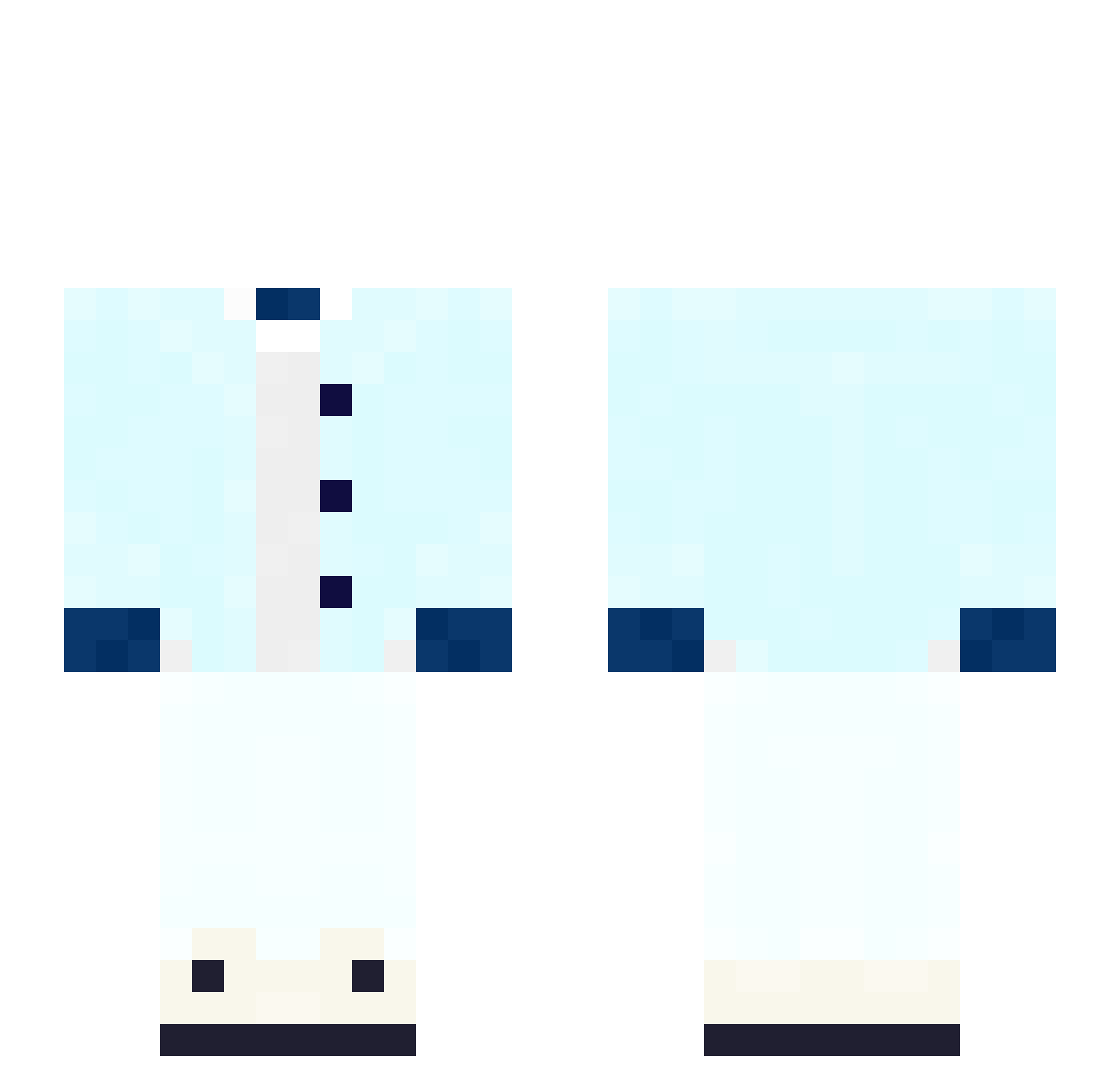R818 Minecraft skin, front and back view