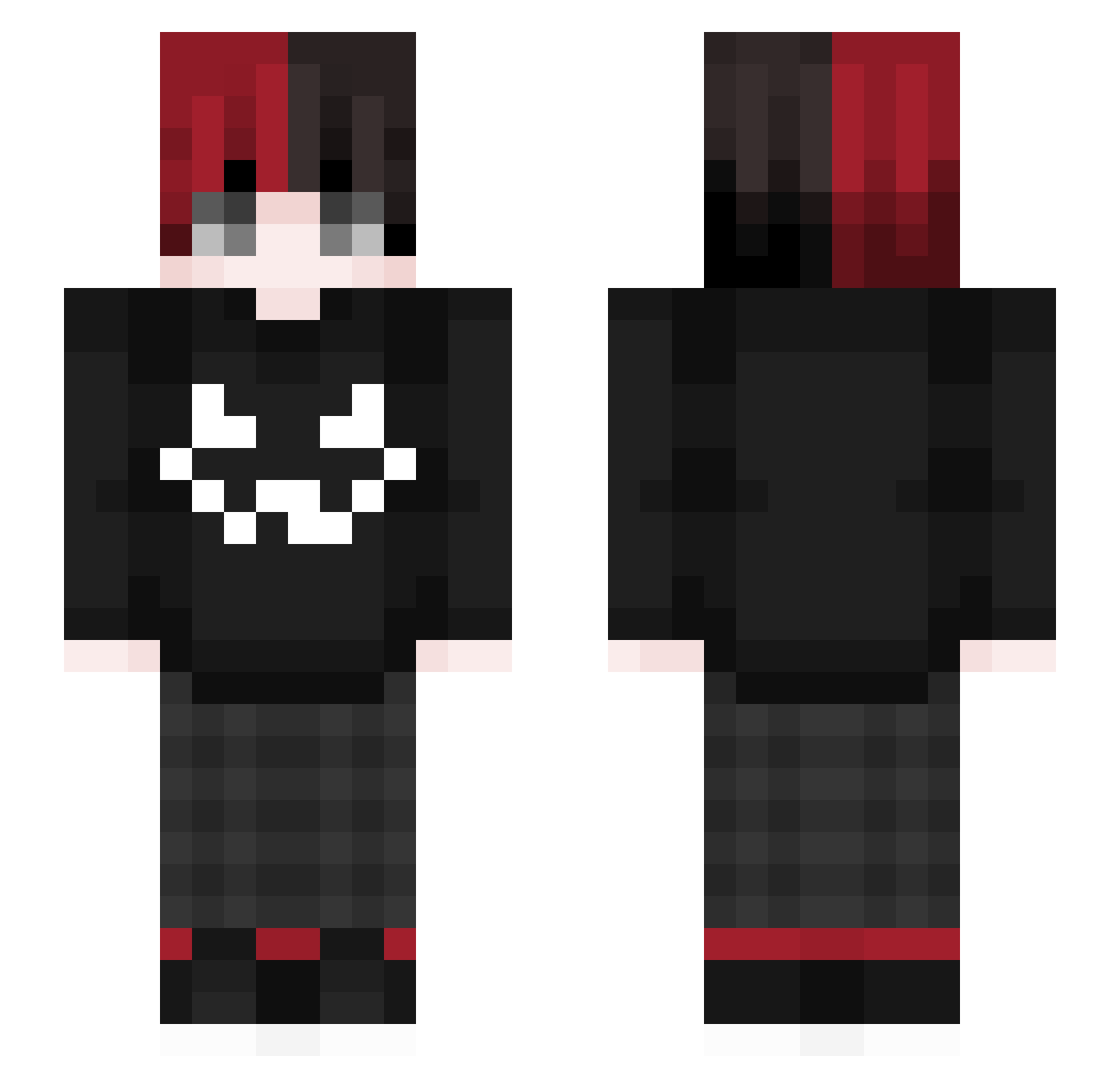 koymeee Minecraft skin, front and back view