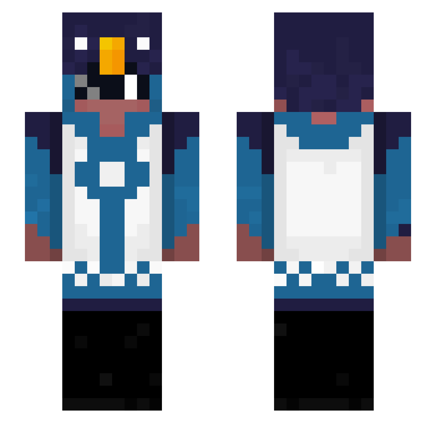 xXmagpieXx Minecraft skin, front and back view