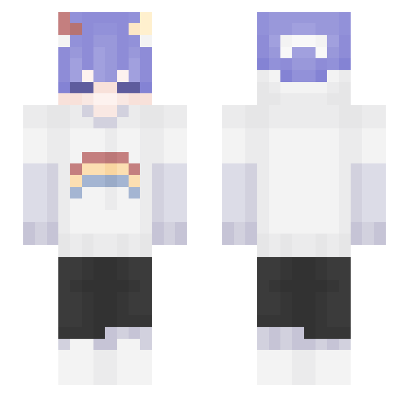 yun1022 Minecraft skin, front and back view