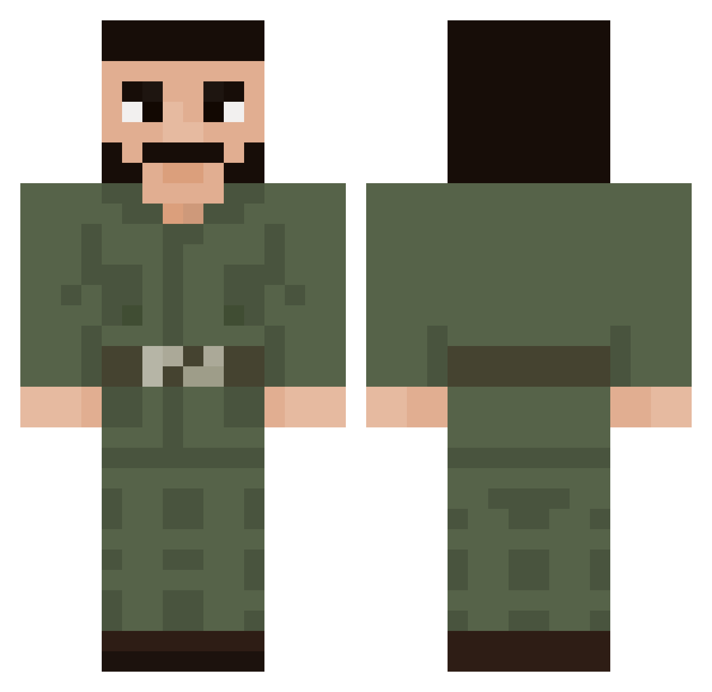 TerraOnMars Minecraft skin, front and back view