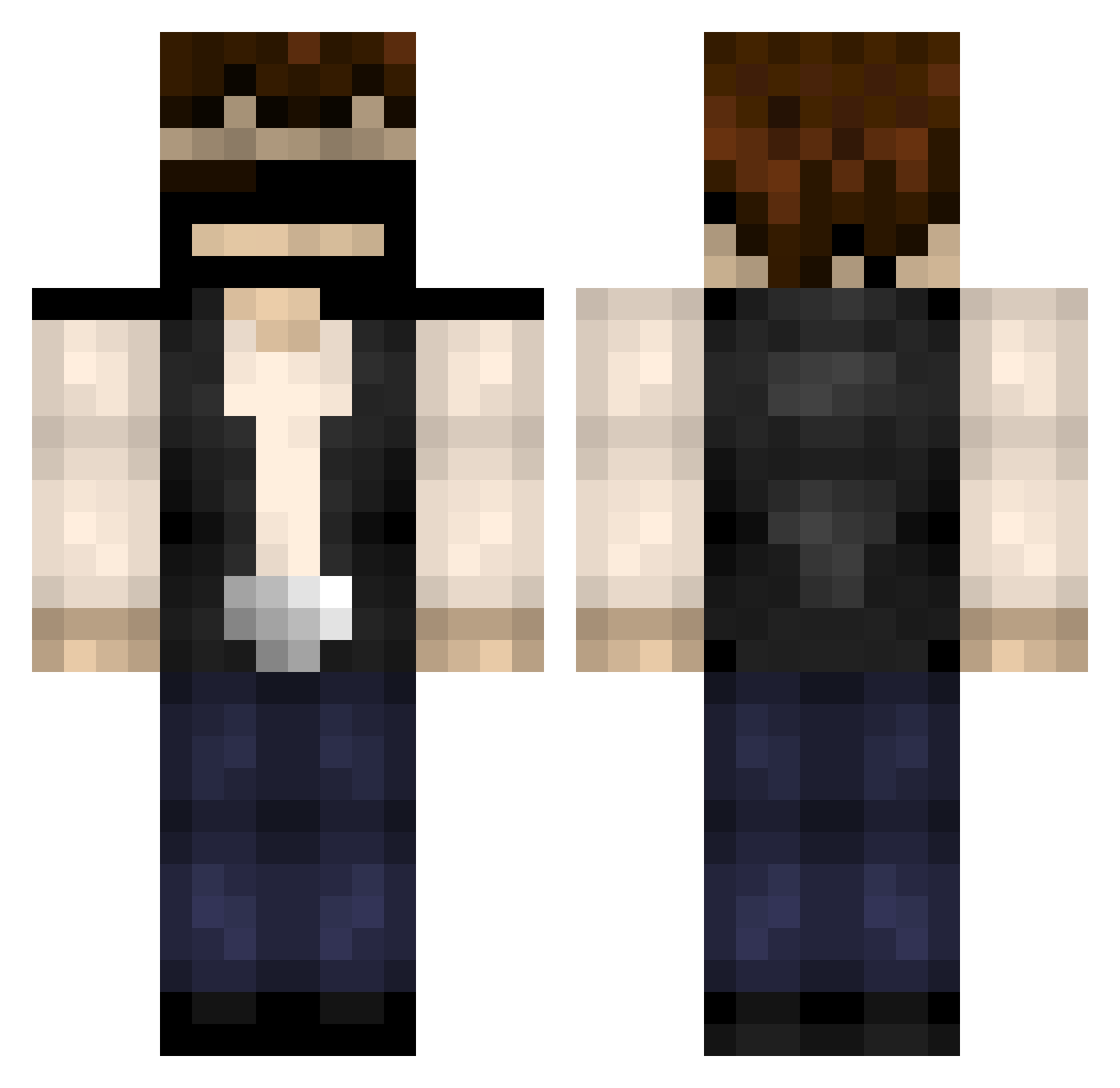 fastleap Minecraft skin, front and back view