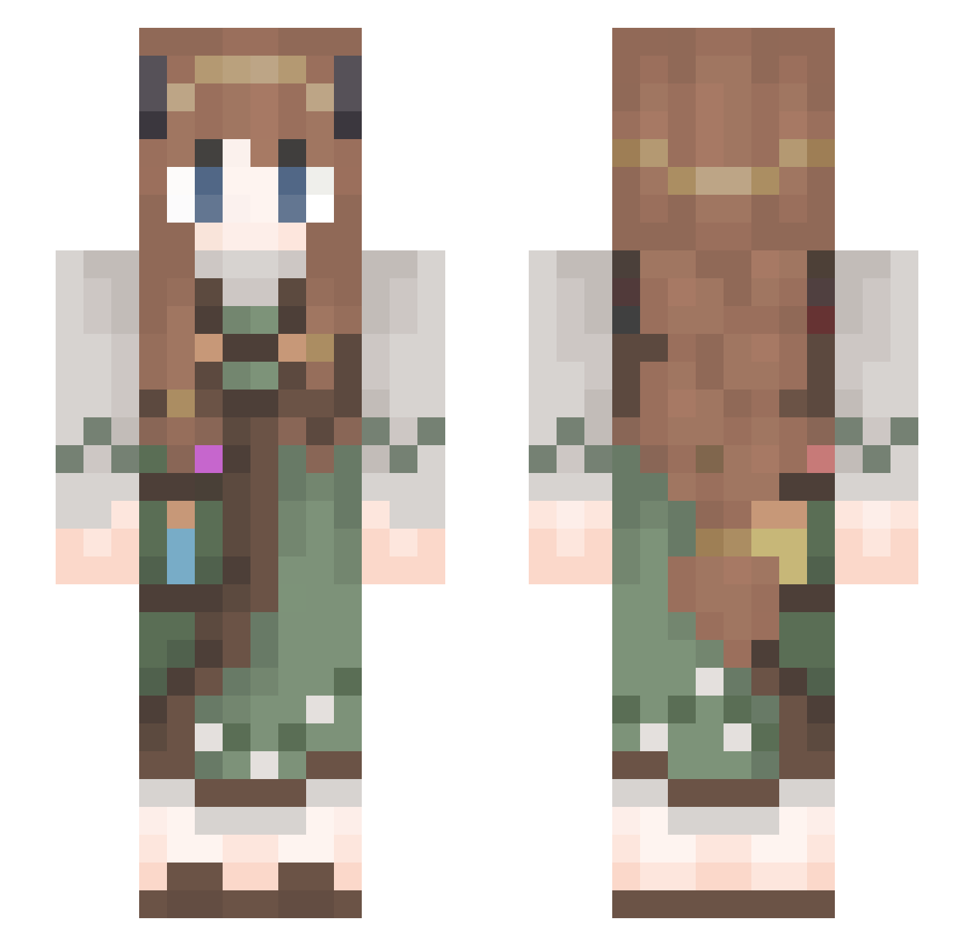 UniKitty5685 Minecraft skin, front and back view