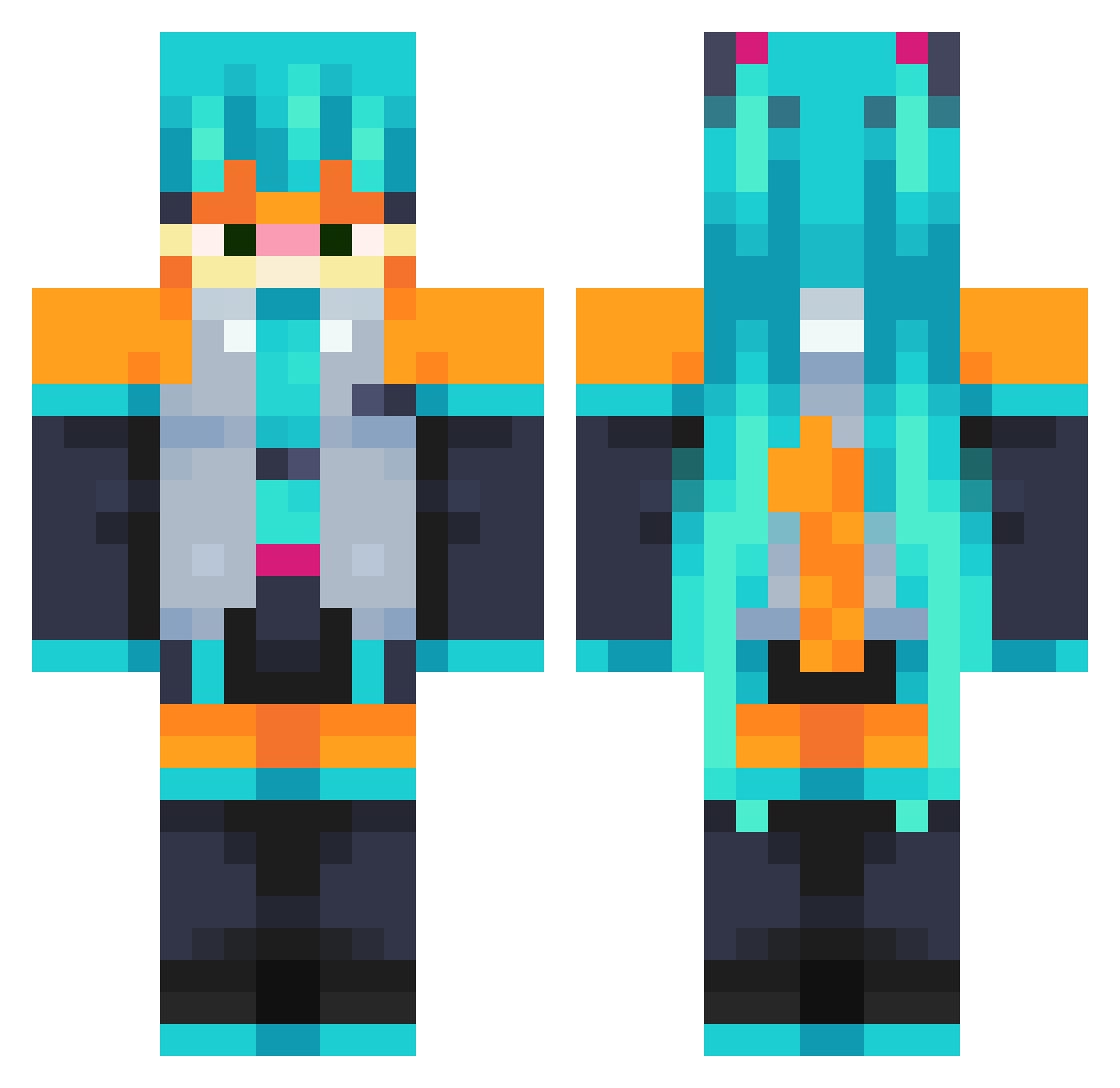 Artson_ Minecraft skin, front and back view