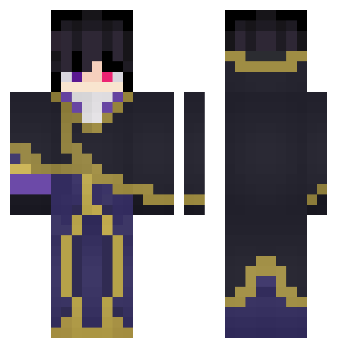haotianqi Minecraft skin, front and back view