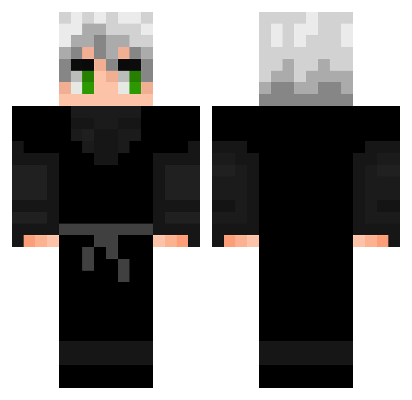 wtfLunar Minecraft skin, front and back view