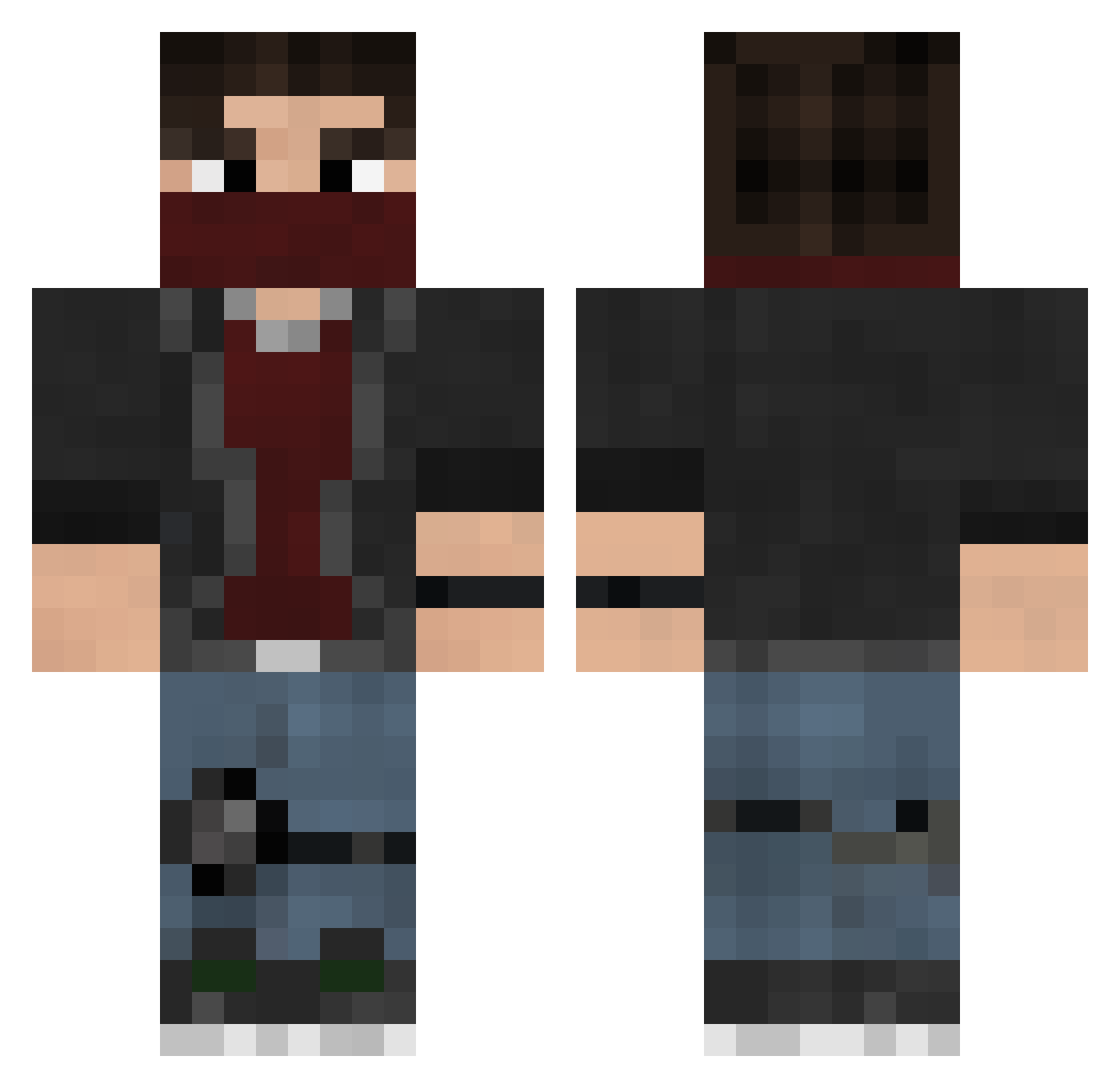 zhora988 Minecraft skin, front and back view
