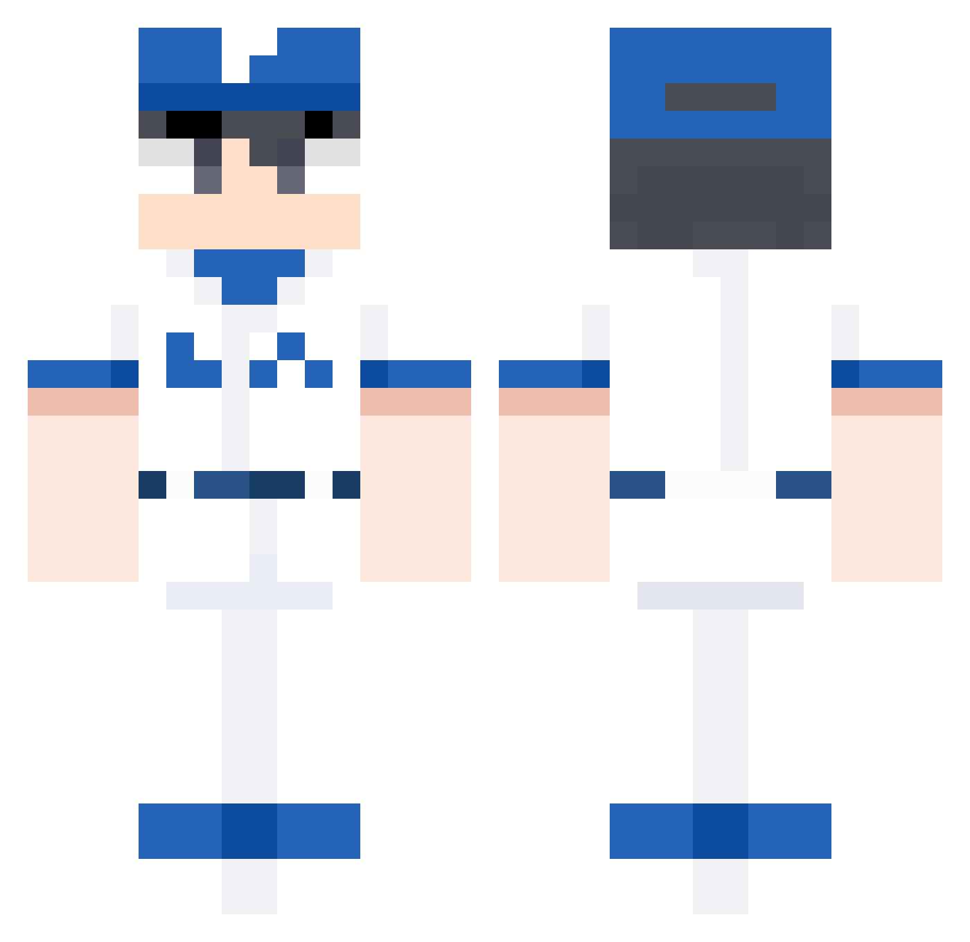 Raeymond Minecraft skin, front and back view
