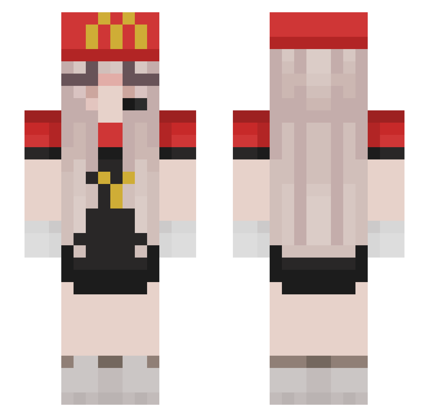 eqt Minecraft skin, front and back view