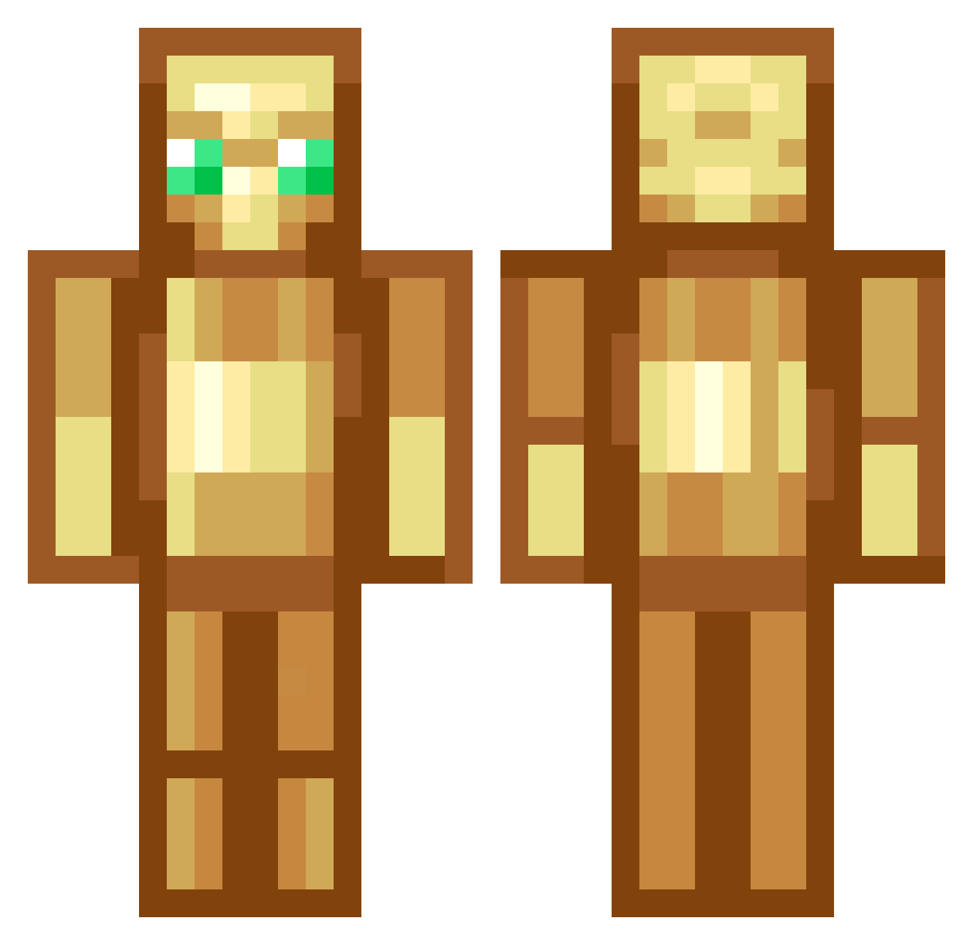 LeoTheCreeper1 Minecraft skin, front and back view