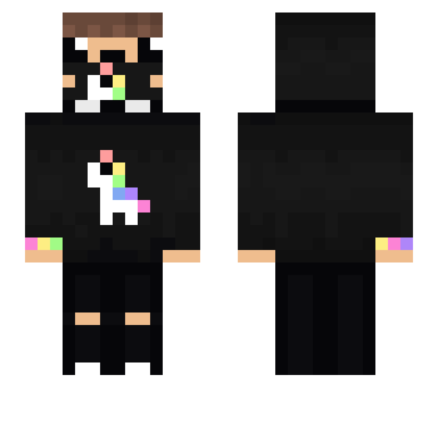 Boergnes Minecraft skin, front and back view