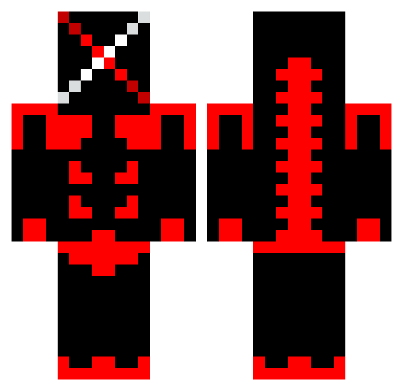 Xplays_ Minecraft skin, front and back view