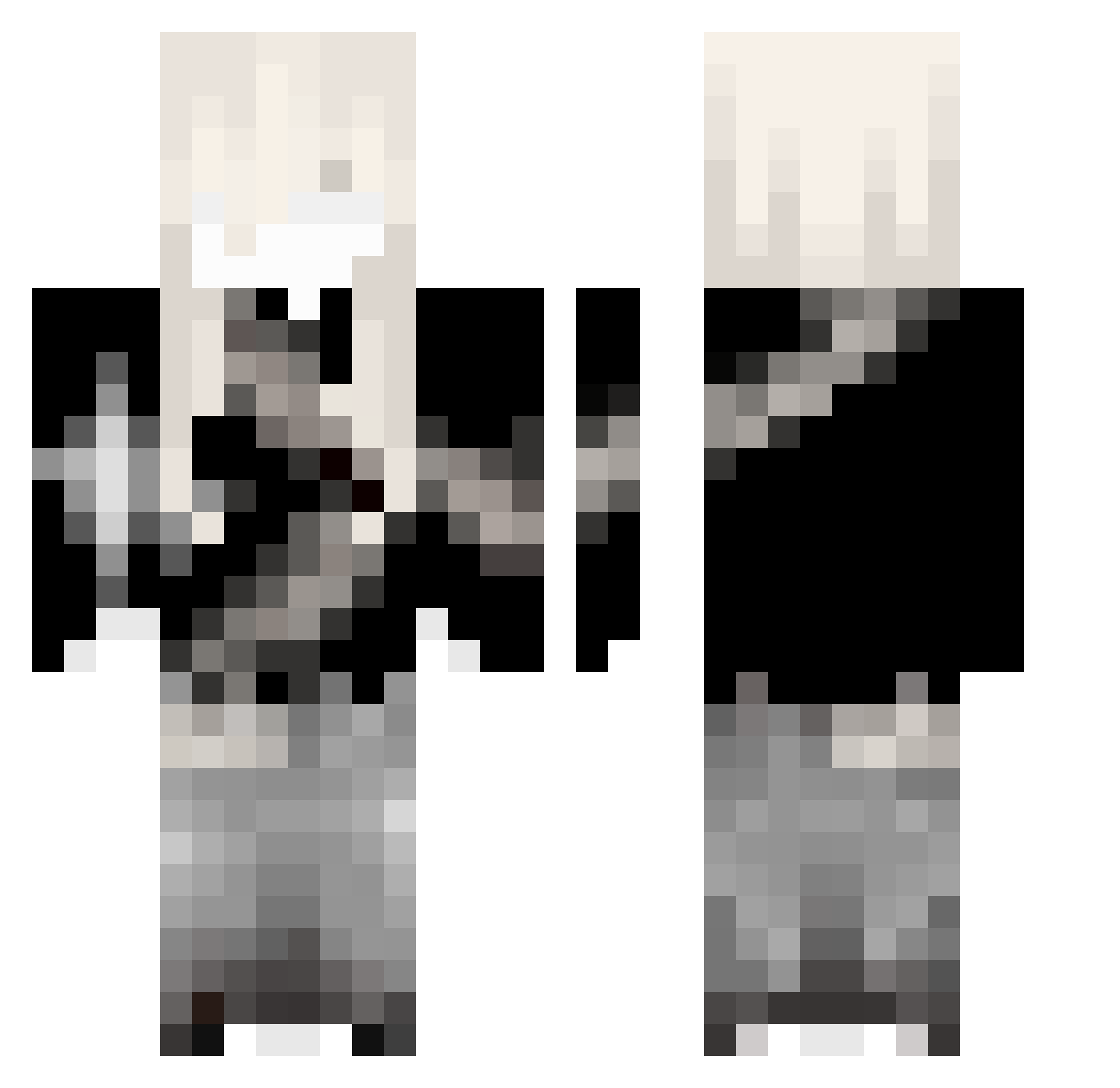 Dayle Minecraft skin, front and back view