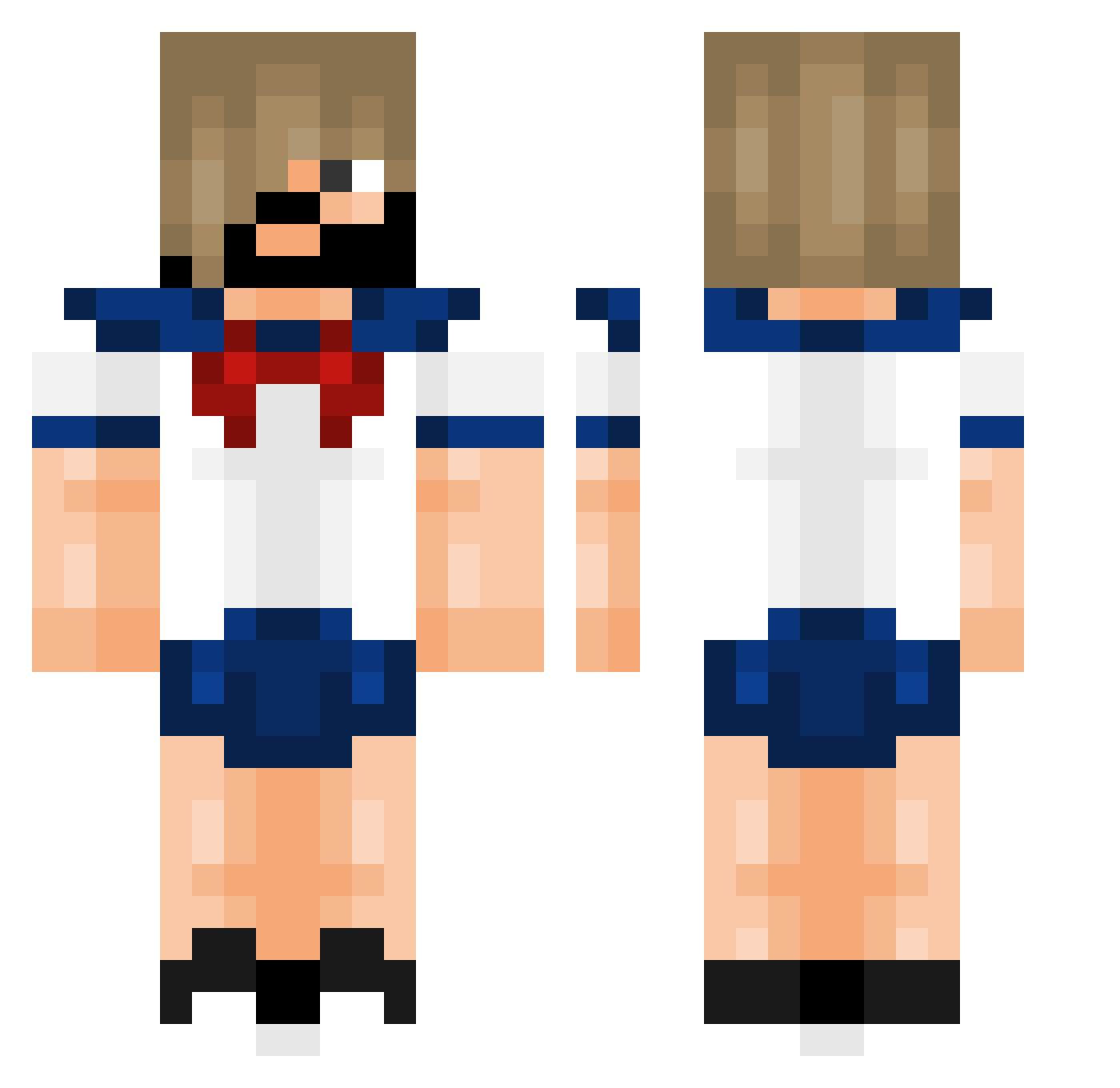 Angiliex Minecraft skin, front and back view