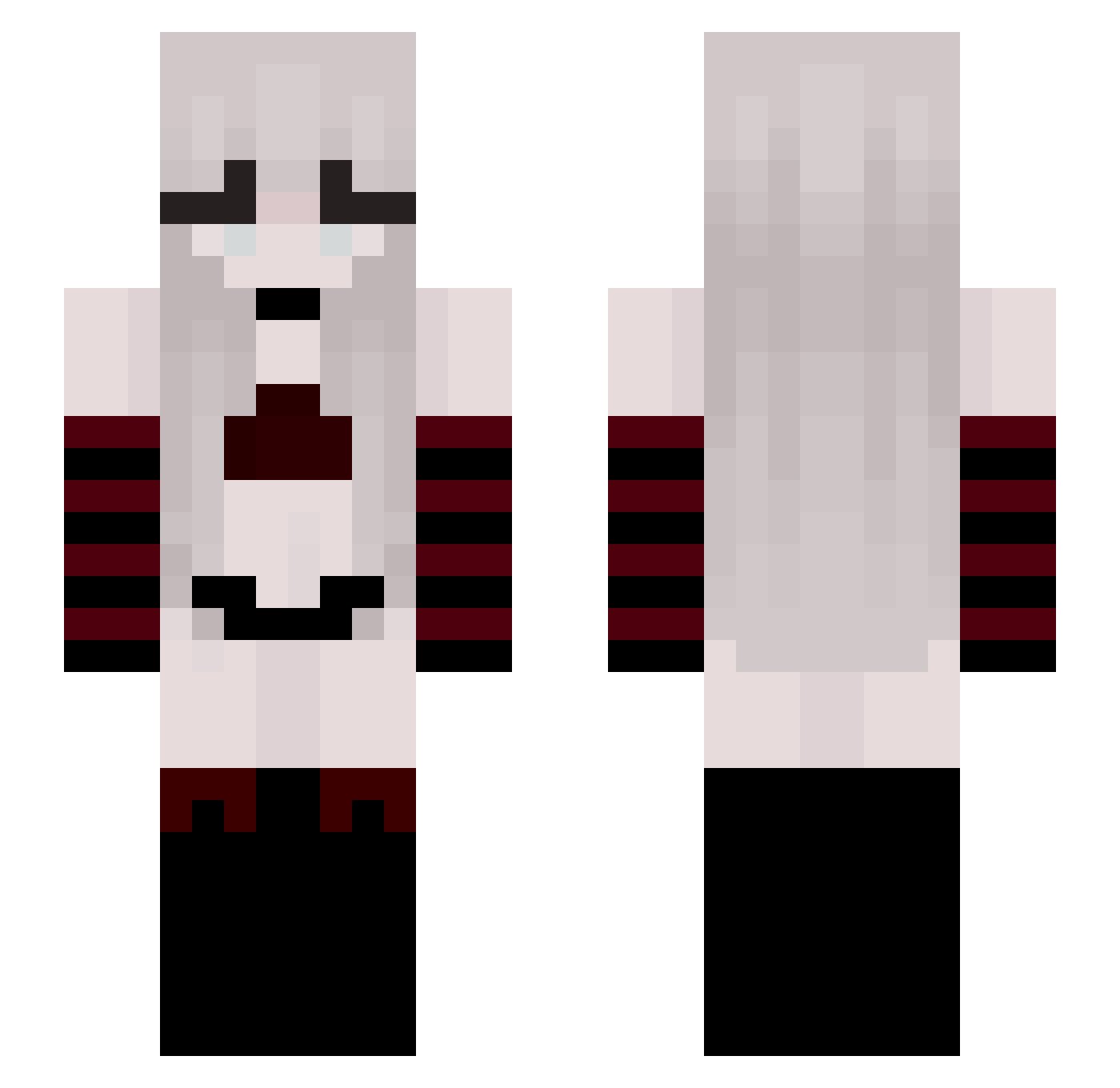 RVM5 Minecraft skin, front and back view