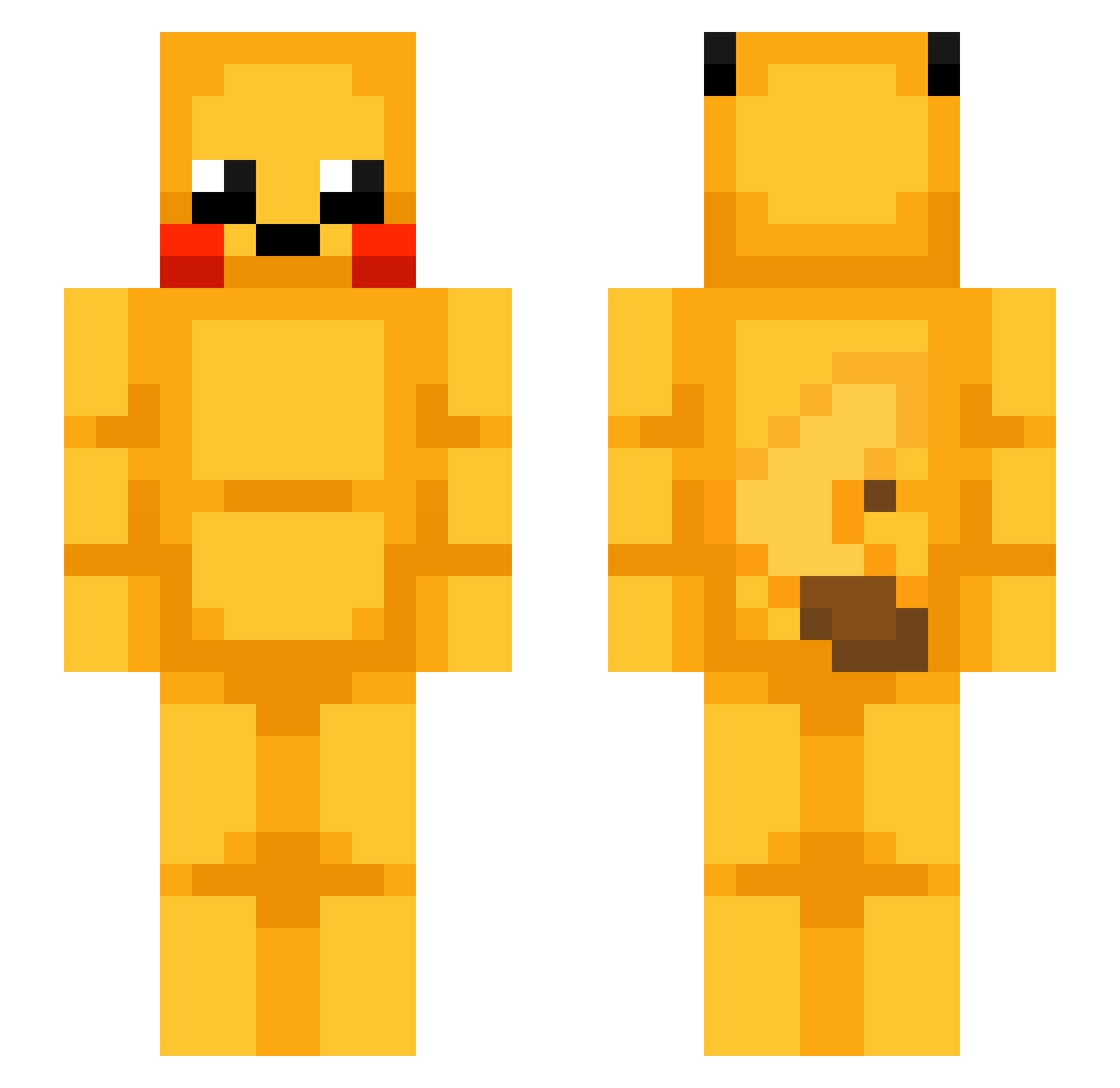 golmu Minecraft skin, front and back view