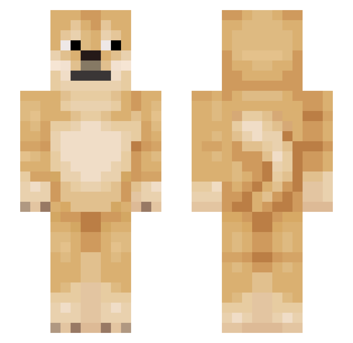 xuan2333 Minecraft skin, front and back view