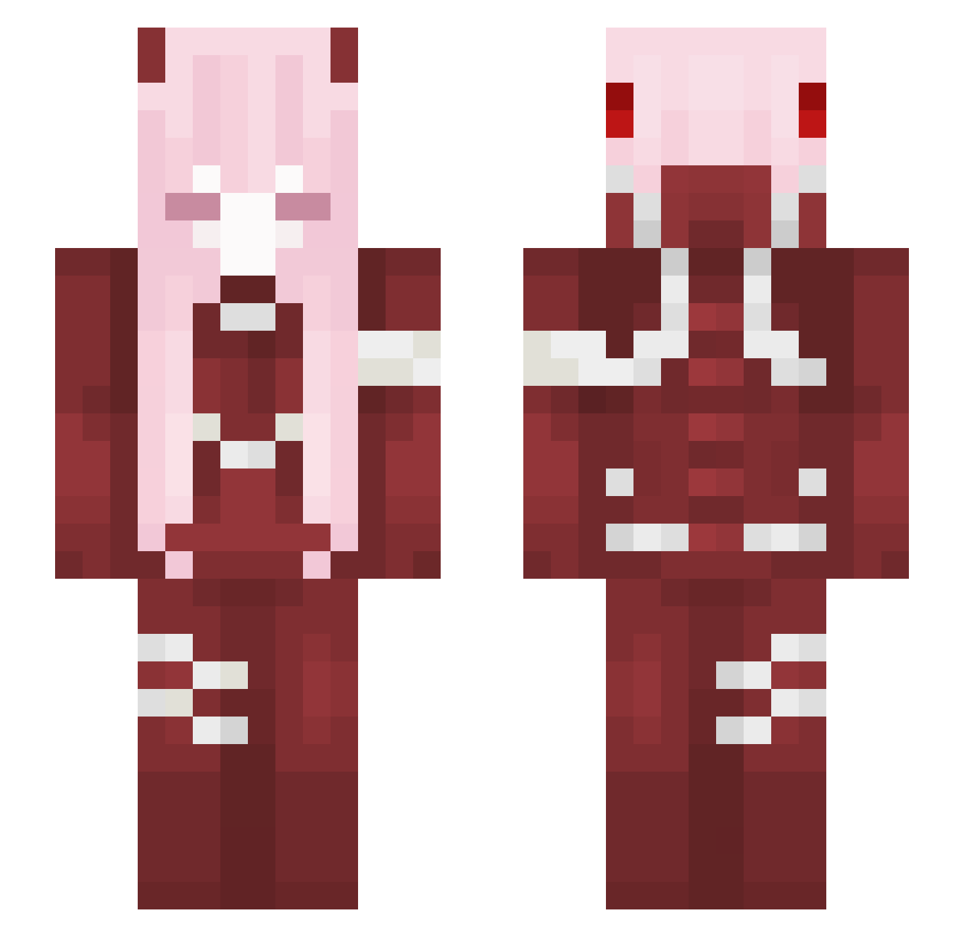 TheChachard Minecraft skin, front and back view
