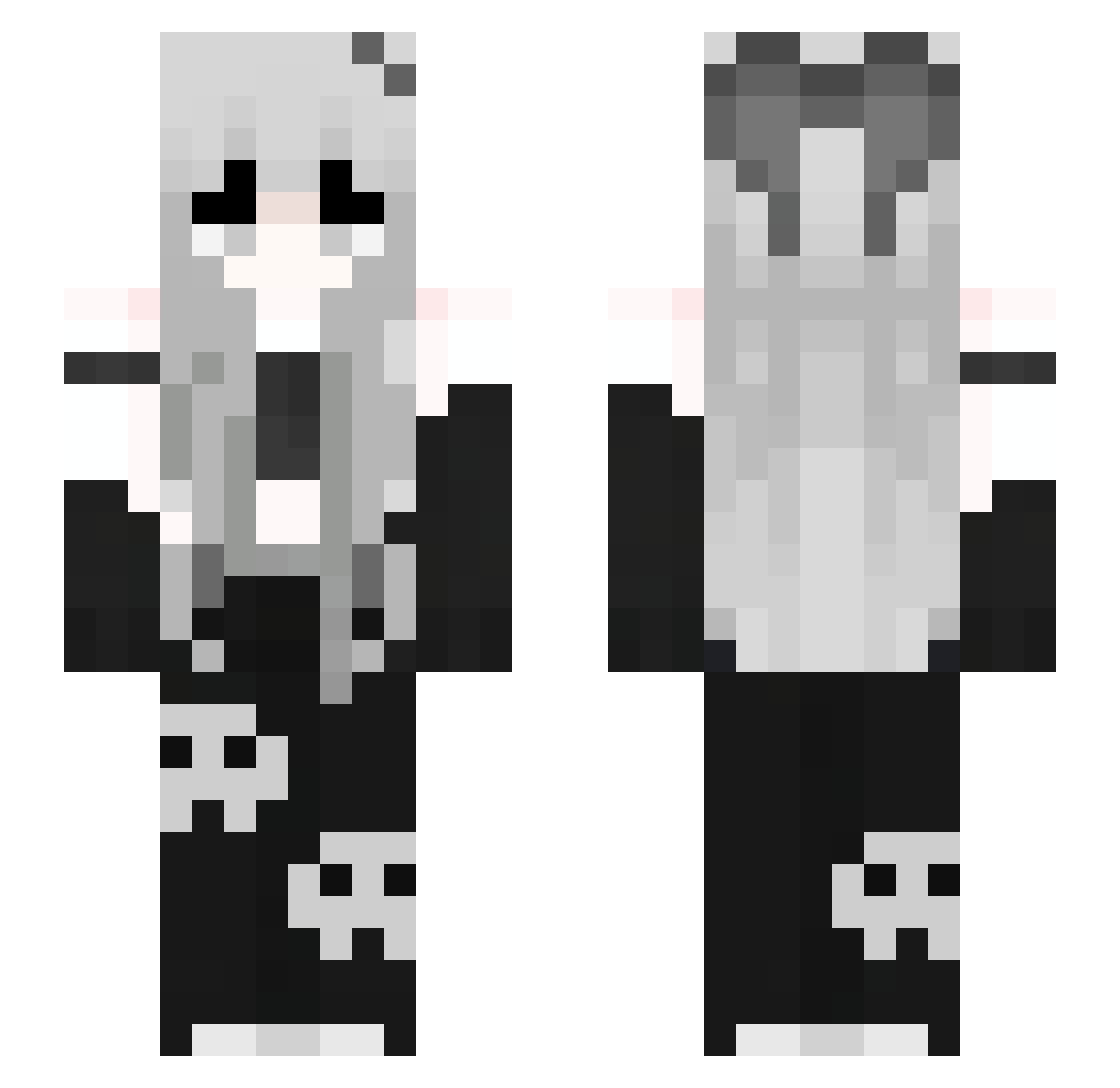 plush7 Minecraft skin, front and back view