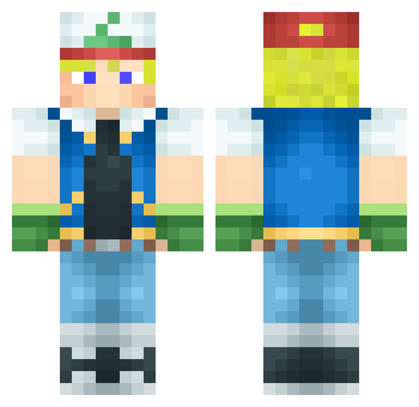 Remymonkeyswag Minecraft skin, front and back view