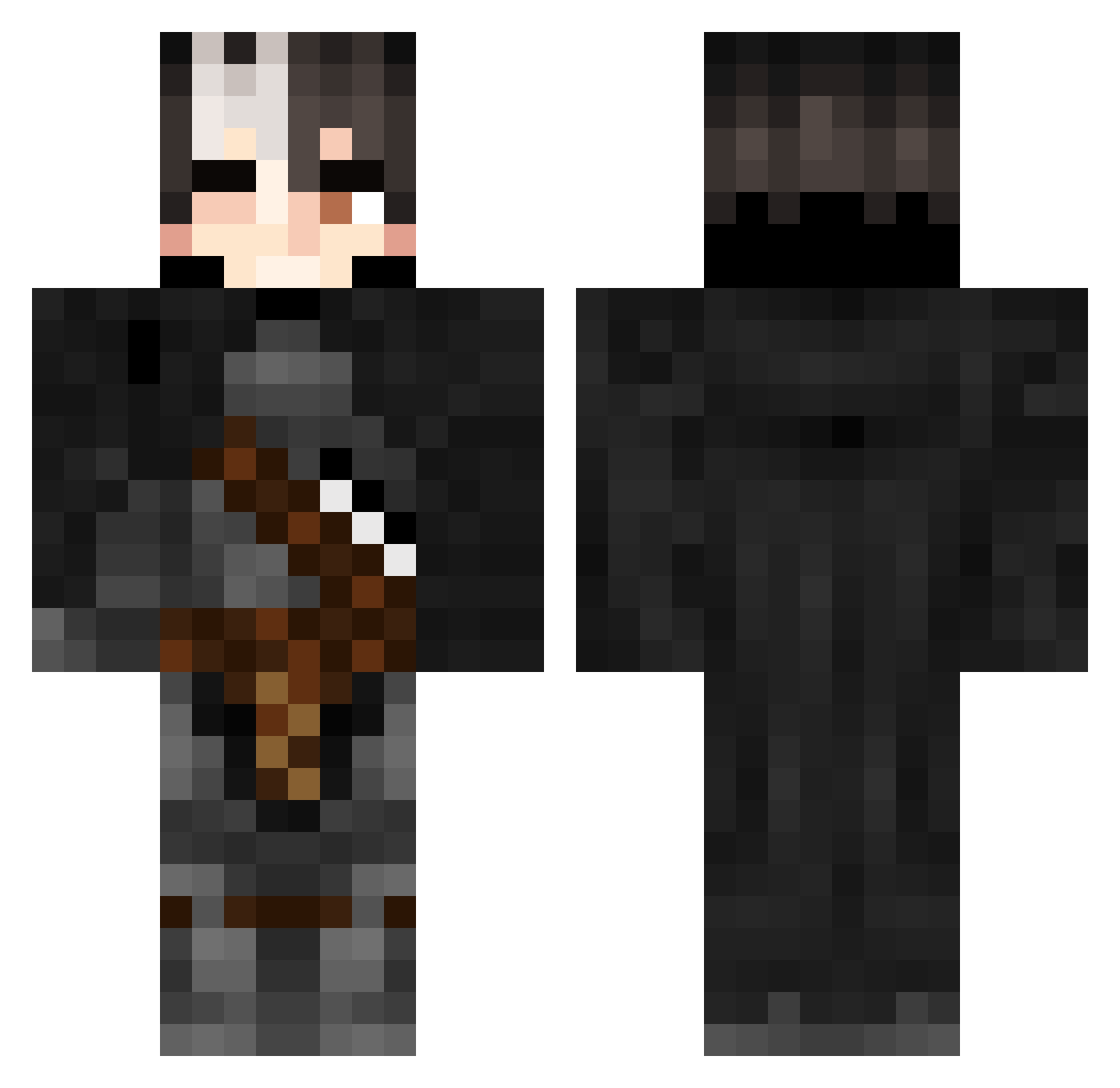 YGAND Minecraft skin, front and back view