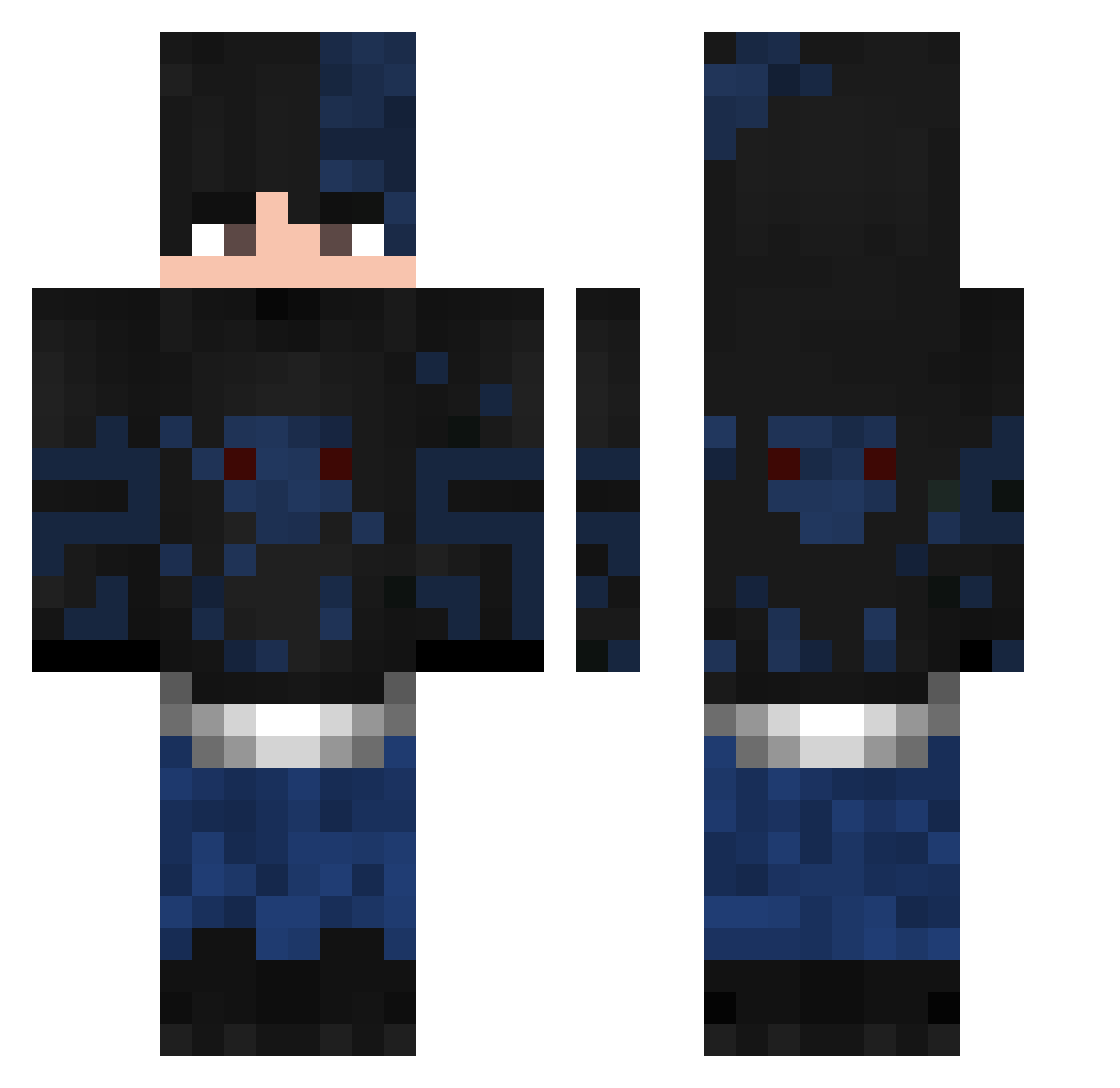 StrikerXD9710 Minecraft skin, front and back view