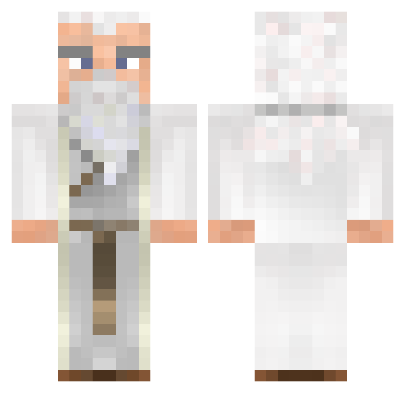 JulkaUWU31 Minecraft skin, front and back view