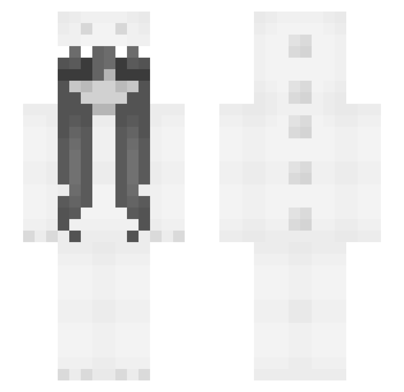 v3xna Minecraft skin, front and back view