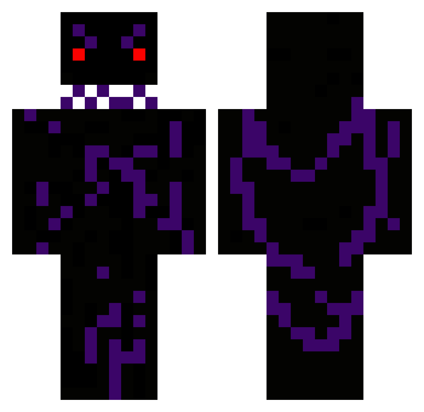 Clak325645365487 Minecraft skin, front and back view