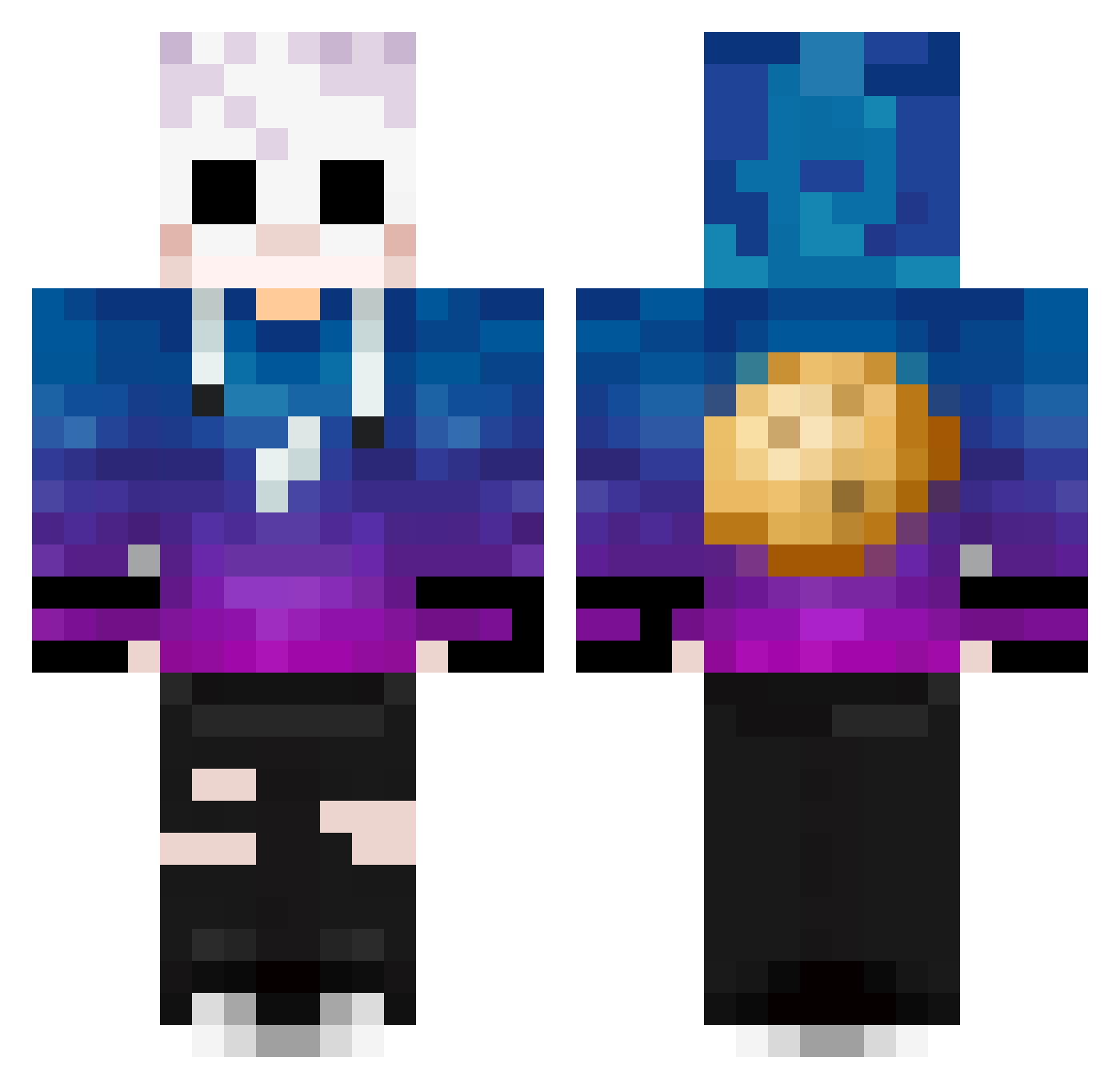 SminiNotFound Minecraft skin, front and back view