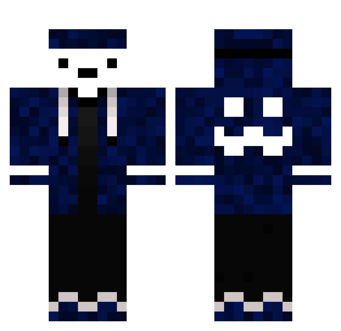 NeRo_ReBiRtHs Minecraft skin, front and back view