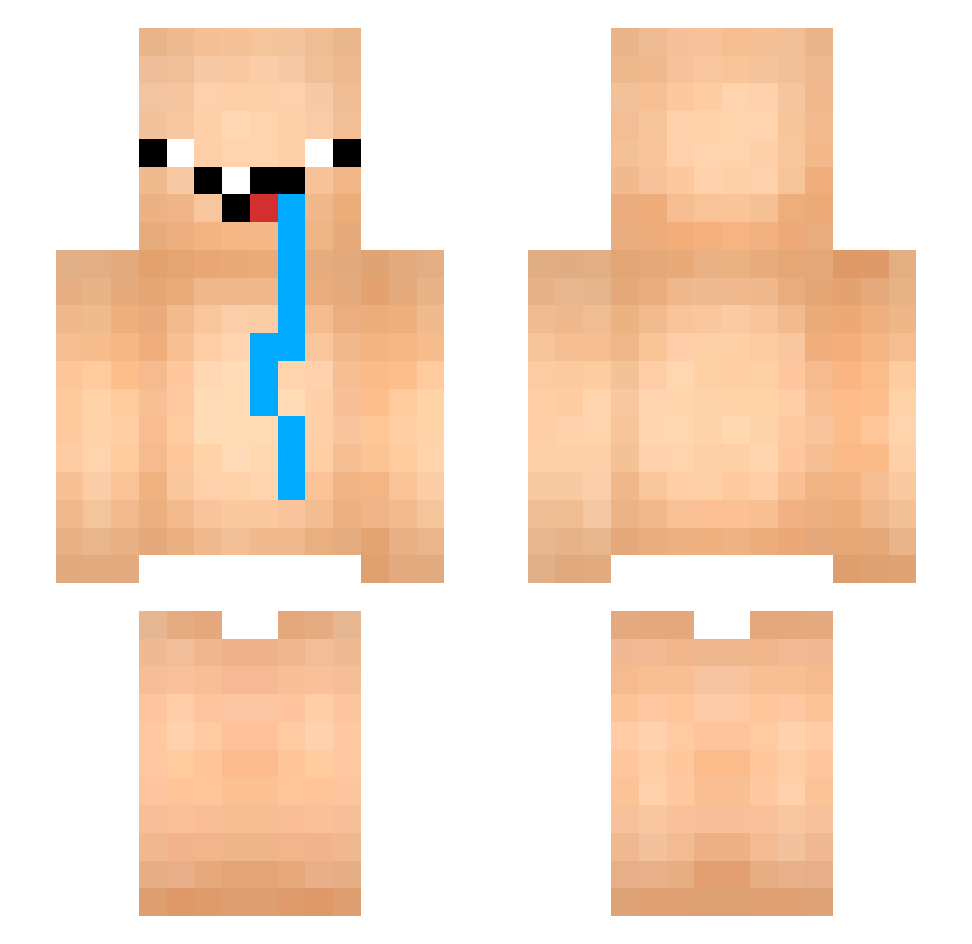 zSkriilxz Minecraft skin, front and back view
