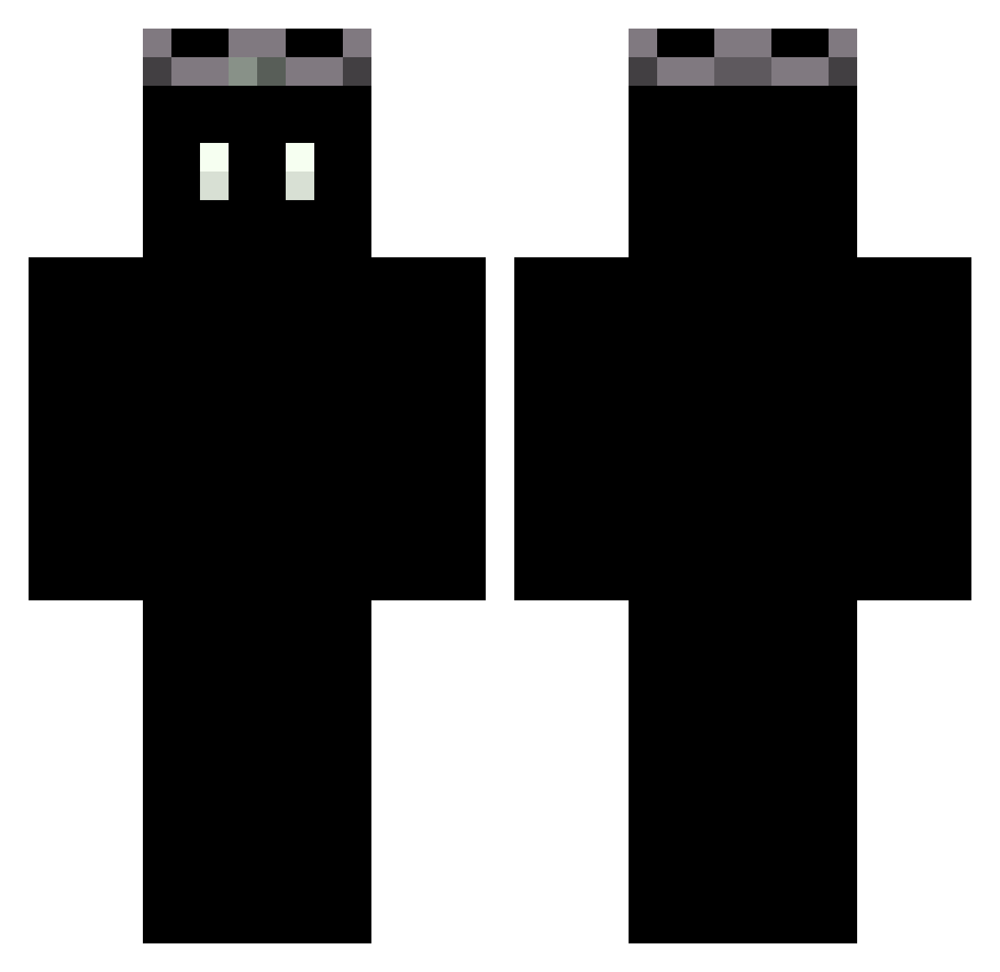 Valkely Minecraft skin, front and back view