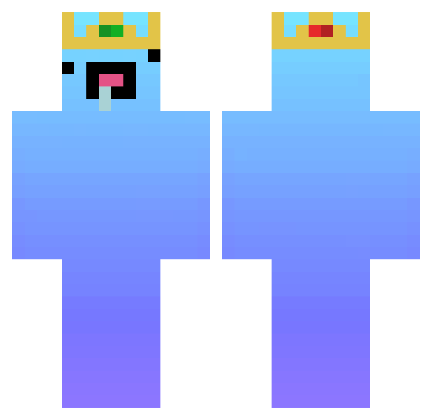 Joonas126 Minecraft skin, front and back view
