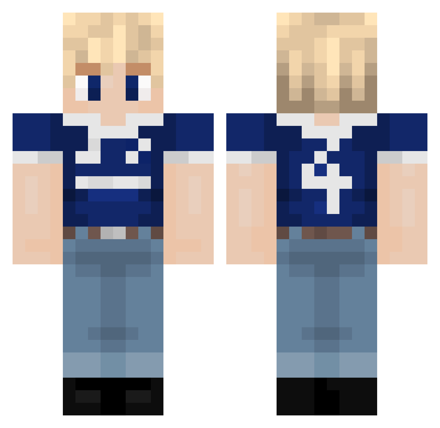 Dolomitic Minecraft skin, front and back view