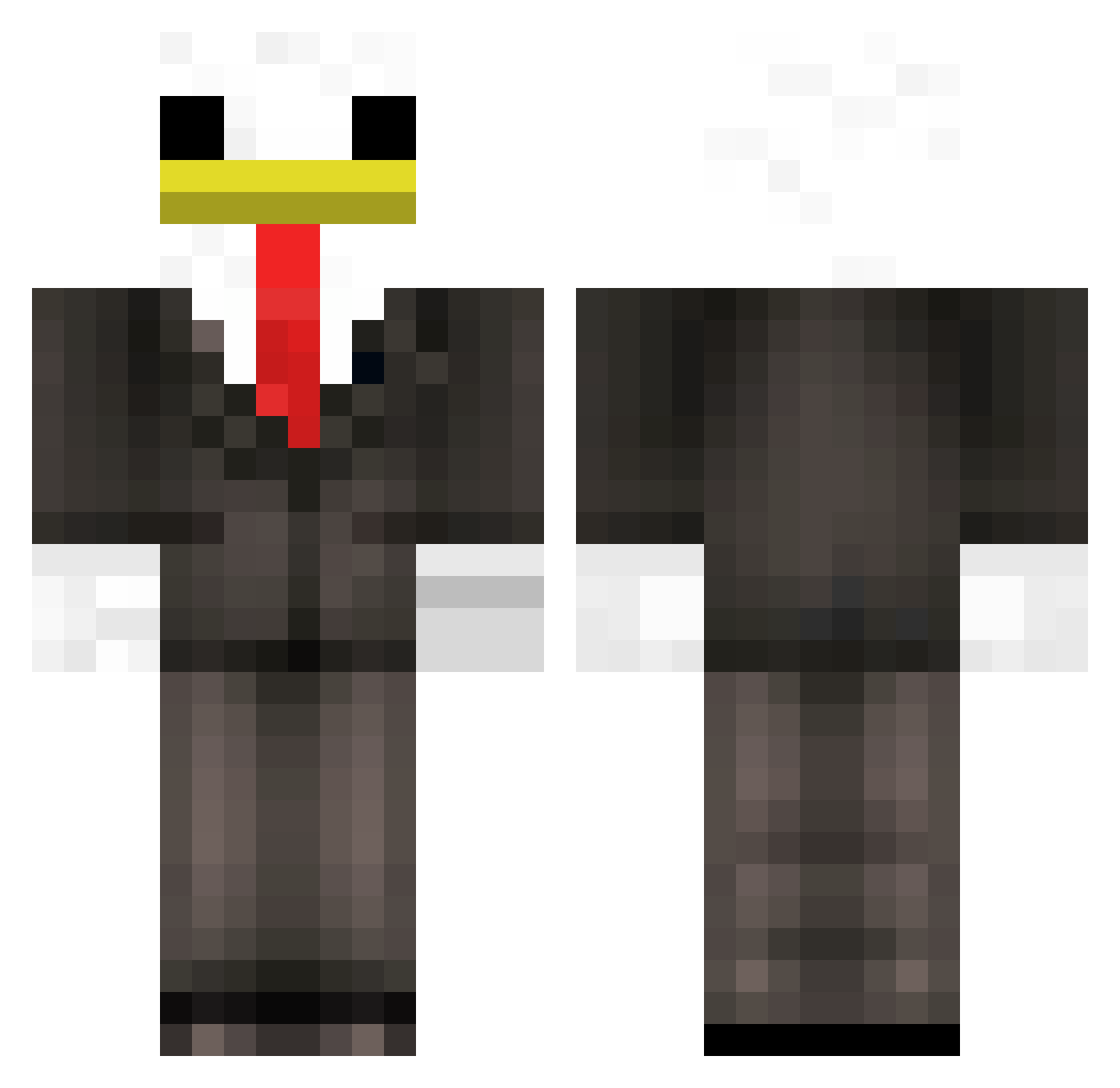 stepsisAli Minecraft skin, front and back view