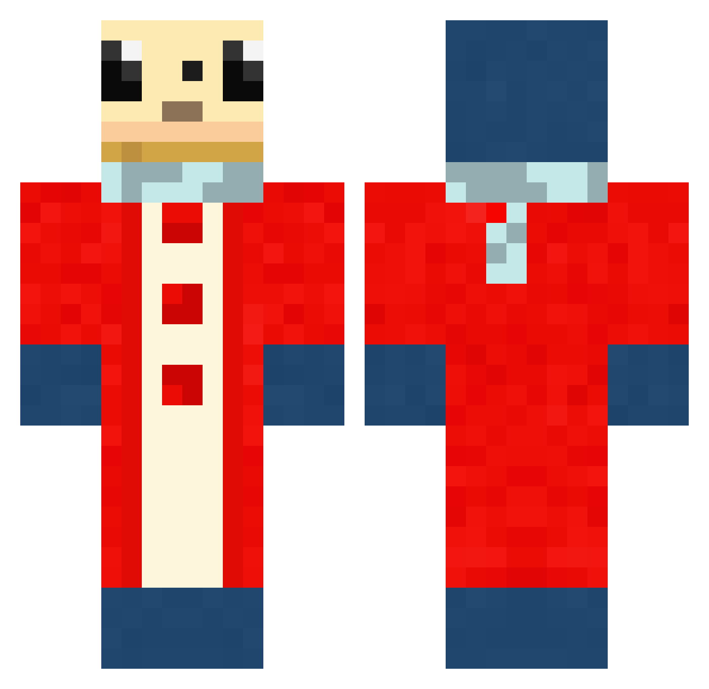 Sliterex Minecraft skin, front and back view