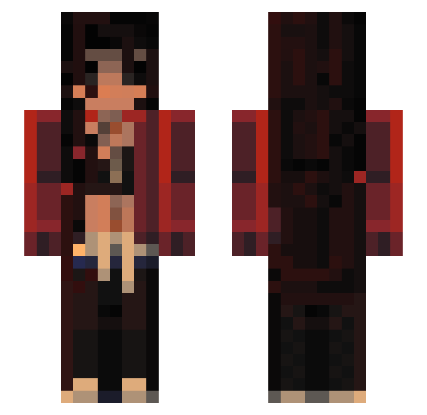 aloeveraa1 Minecraft skin, front and back view