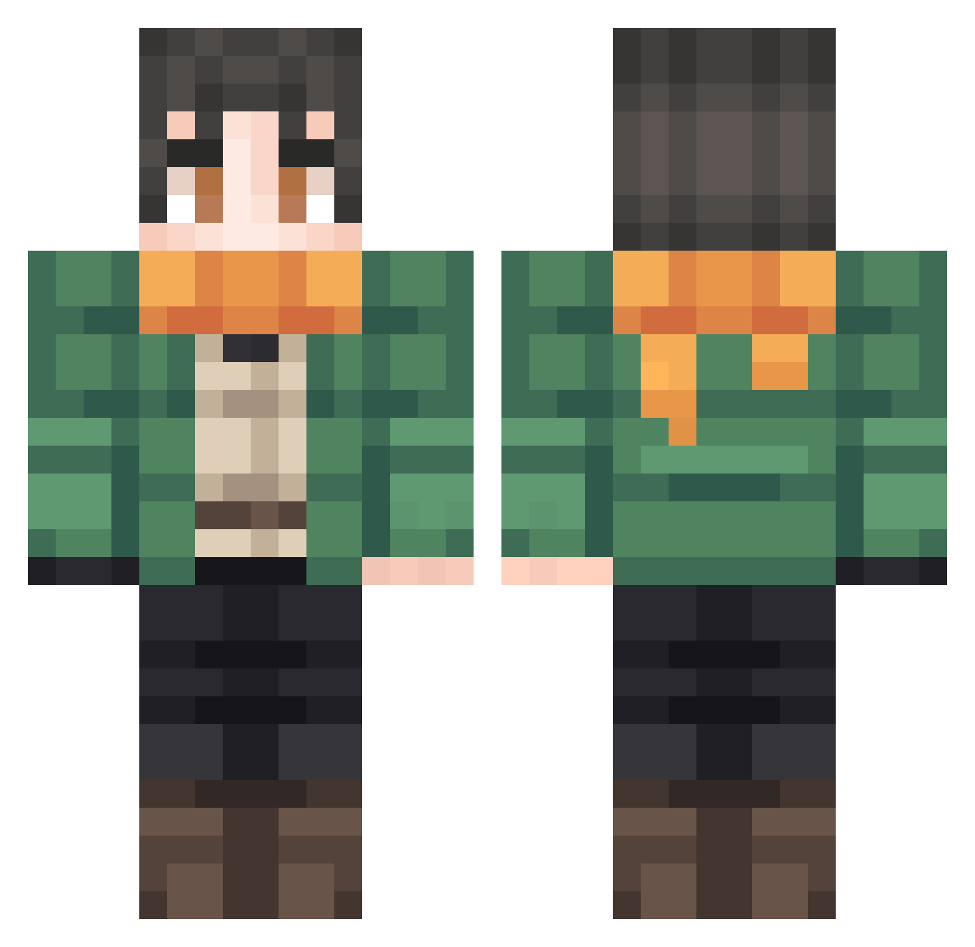 pandamiaw300_ Minecraft skin, front and back view
