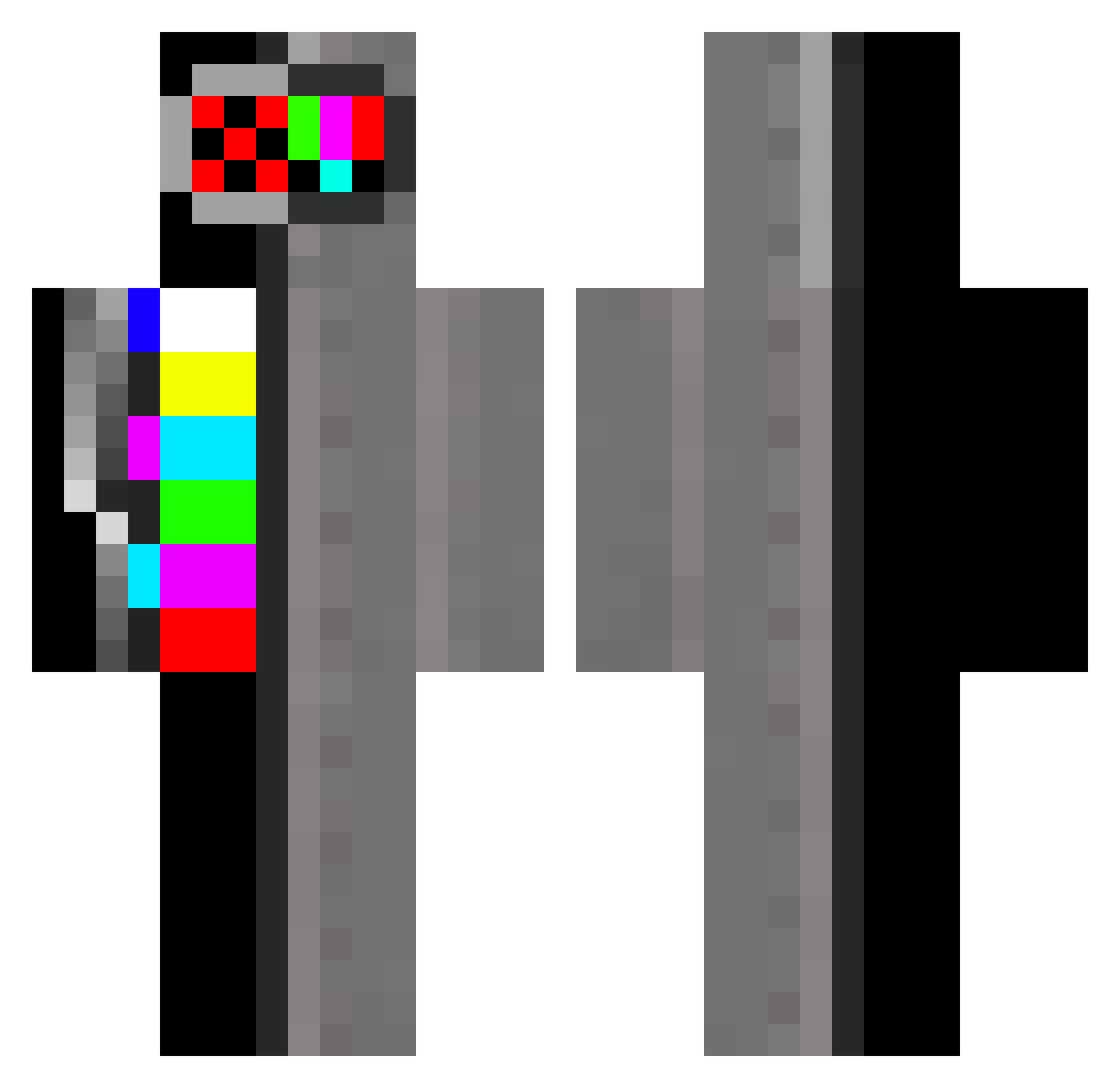 punypine1449 Minecraft skin, front and back view