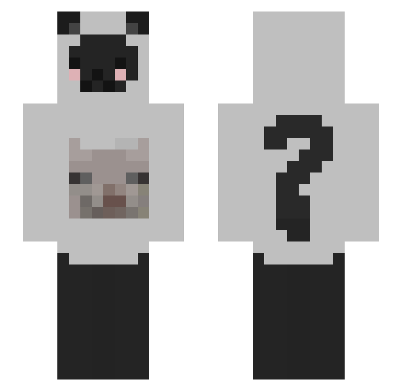 saintkatalina Minecraft skin, front and back view