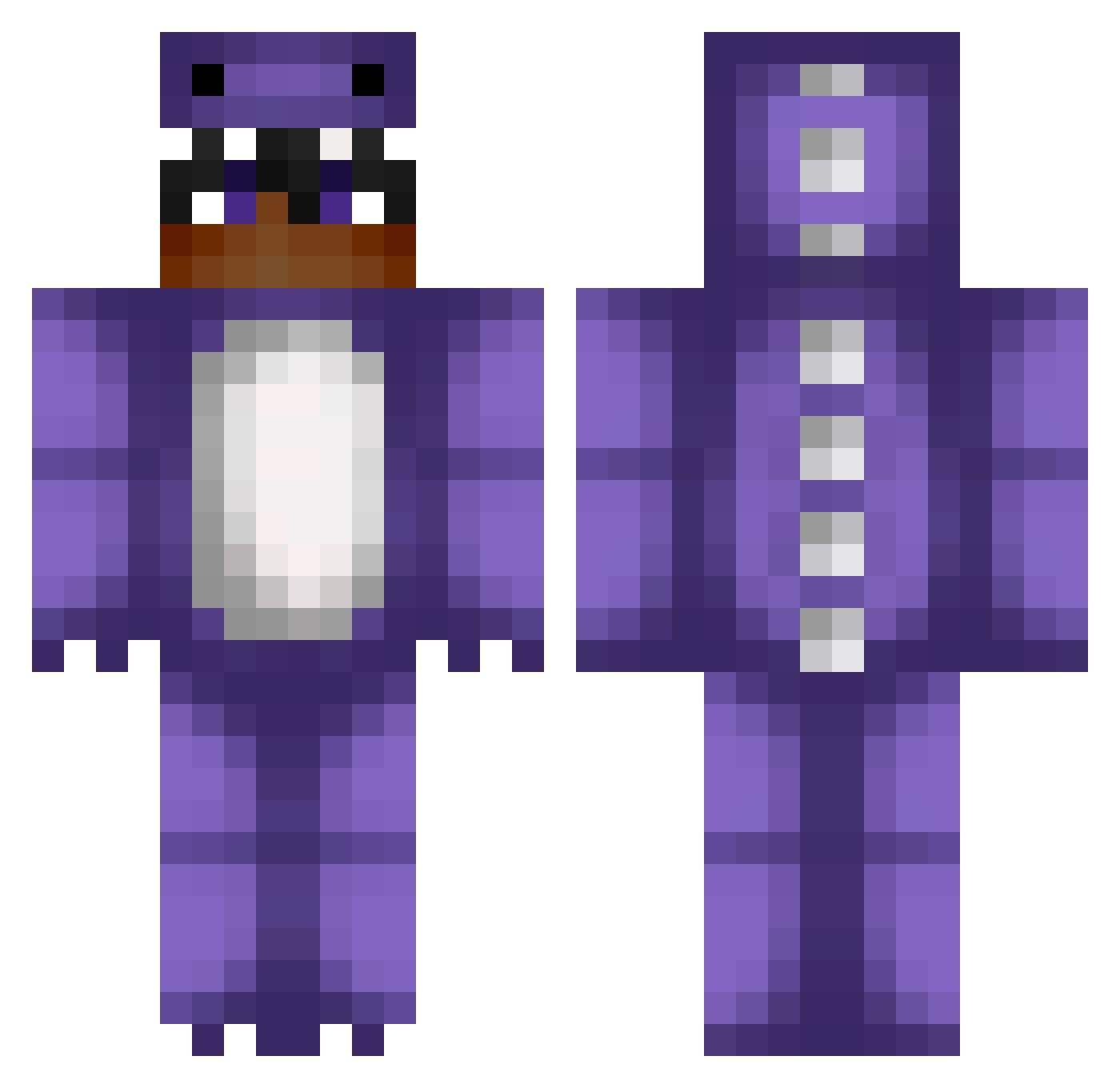 sw6ft Minecraft skin, front and back view
