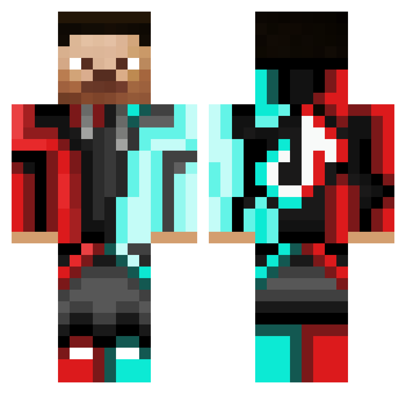 Gab3rs Minecraft skin, front and back view
