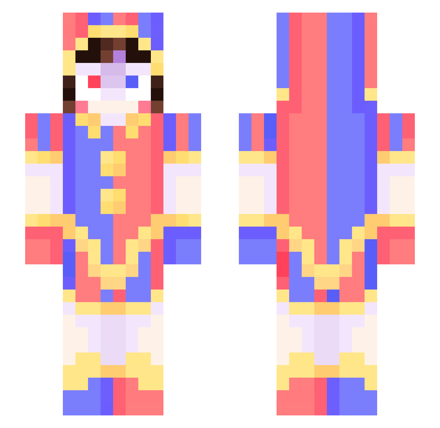 CLANCLAM04 Minecraft skin, front and back view