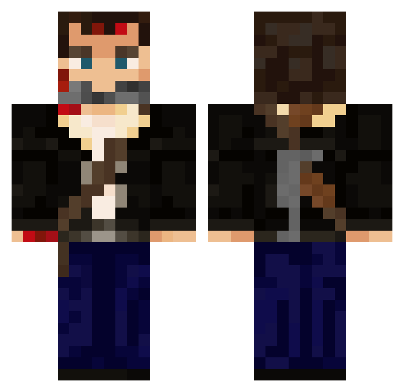 adhak Minecraft skin, front and back view
