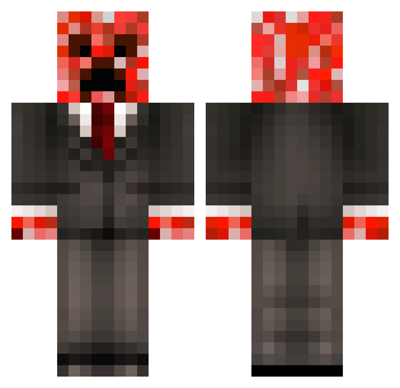 TruieDeJardin Minecraft skin, front and back view