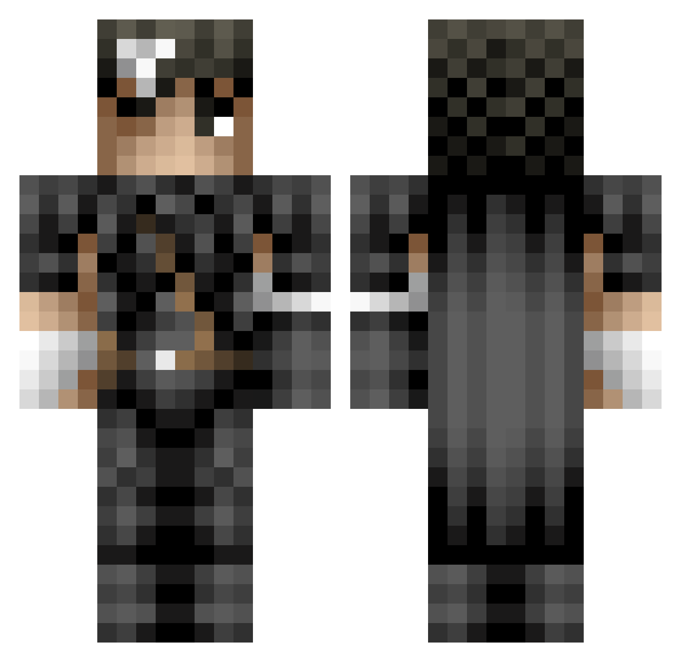 Tribal_Sniper Minecraft skin, front and back view